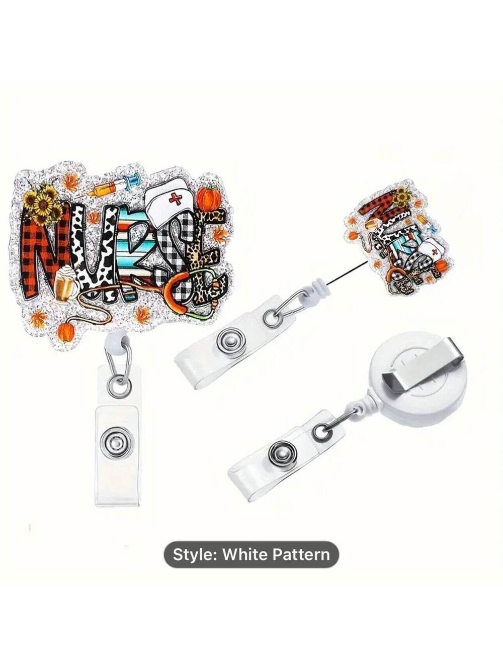Nurse Themed Silicone Retractable badge holder